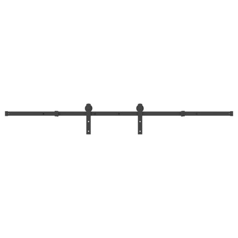 Doos met onderdelen voor schuifdeur 213,5 cm staal zwart 2