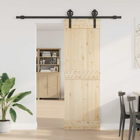 Doos met onderdelen voor schuifdeur 200 cm staal zwart 3