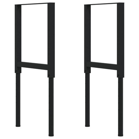 Werkbank rechthoek 100x60x(71,5-98) cm eikenhout lichtbruin 5