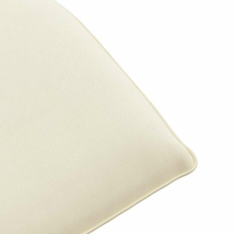 Ligstoel inklapbaar 175x54x8,5 cm Oxford stof crème 9