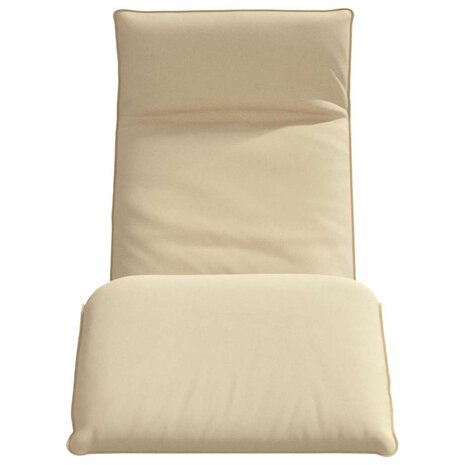 Ligstoel inklapbaar 175x54x8,5 cm Oxford stof beige 4