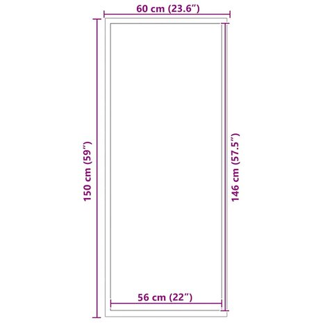 Deurmat 60x150 cm grijs 7