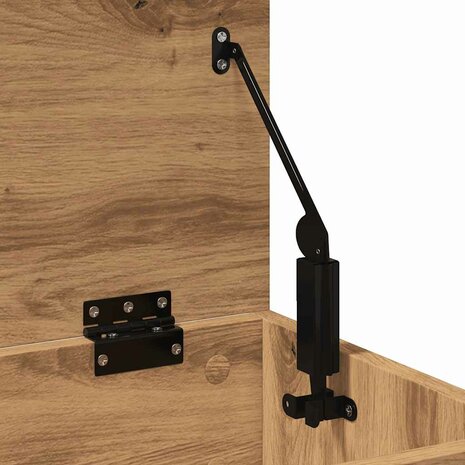 Schoenenbankje 60x30x45 cm bewerkt hout artisanaal eikenkleur 8