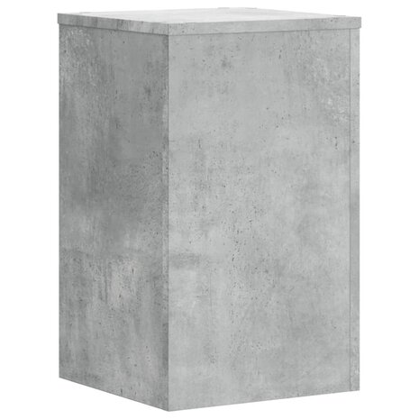 Plantenstandaards 2 st 30x30x50 cm bewerkt hout betongrijs 4