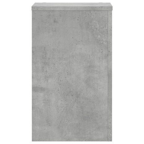 Plantenstandaards 2 st 30x30x50 cm bewerkt hout betongrijs 5