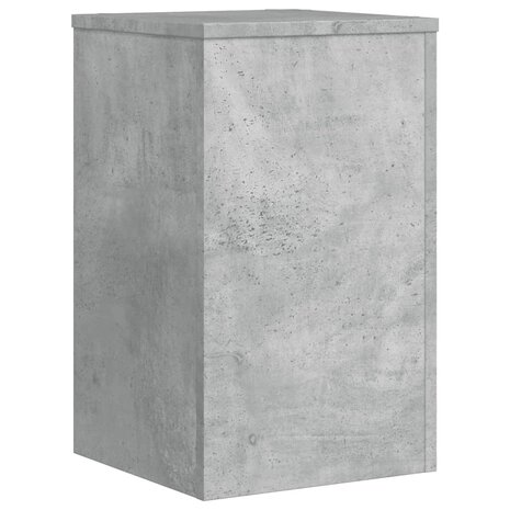 Plantenstandaards 2 st 30x30x50 cm bewerkt hout betongrijs 7