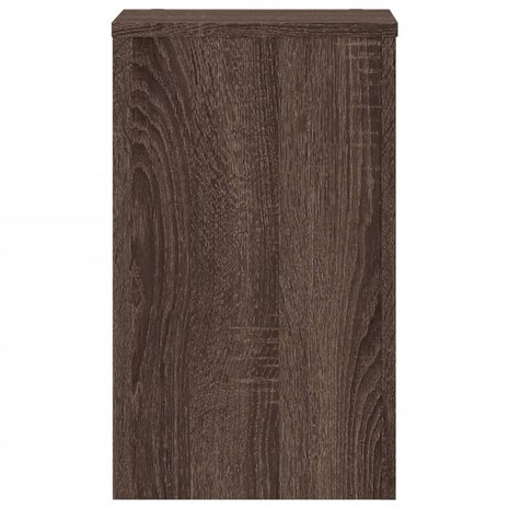 Plantenstandaards 2 st 30x30x50 cm bewerkt hout bruin eiken 5