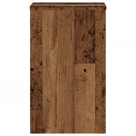 Plantenstandaards 2 st 30x30x50 cm bewerkt hout oud houtkleurig 5