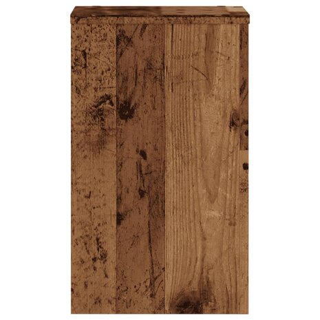 Plantenstandaards 2 st 30x30x50 cm bewerkt hout oud houtkleurig 6