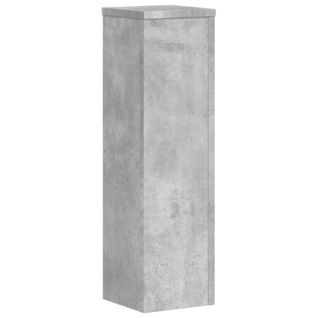 Plantenstandaards 2 st 17x17x60 cm bewerkt hout betongrijs 7
