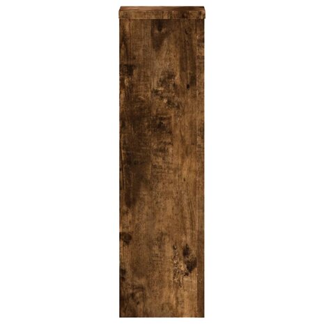 Plantenstandaards 2 st 17x17x60 cm bewerkt hout gerookt eiken 5