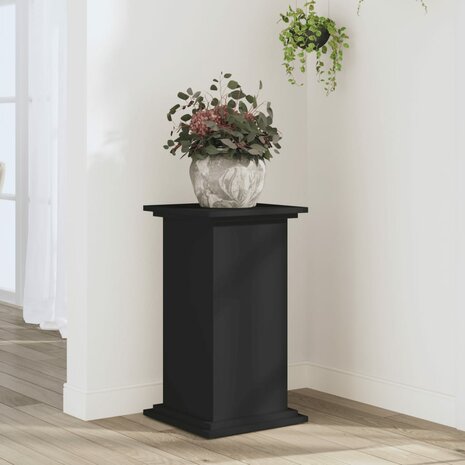 Plantenstandaard 33x33x60 cm bewerkt hout zwart 1