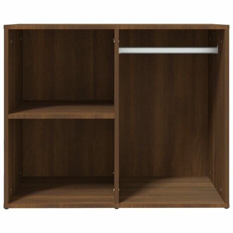 Kledingkast 80x40x65 cm bewerkt hout bruin eikenkleur 3