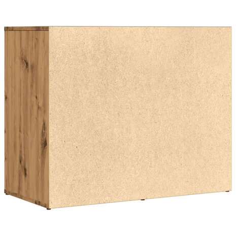 Kledingkast 80x40x65 cm bewerkt hout artisanaal eikenkleur 6