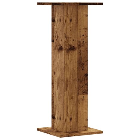 Speakerstandaards 2 st 30x30x80 cm bewerkt hout oud houtkleurig 6