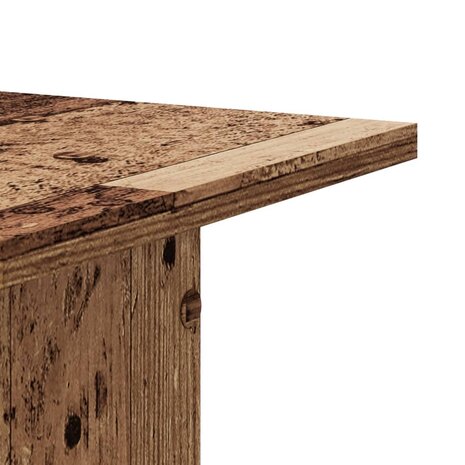 Speakerstandaards 2 st 30x30x95 cm bewerkt hout oud houtkleurig 7