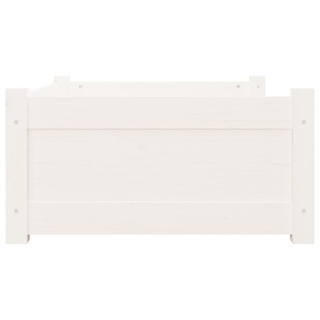 Hondenmand 75,5x55,5x28 cm massief grenenhout wit 6