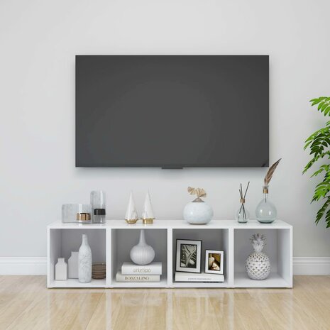 Tv-meubel 37x35x37 cm bewerkt hout wit 9