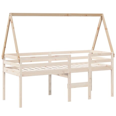 Kinderbedhuisje 209x95,5x88 cm massief grenenhout 3
