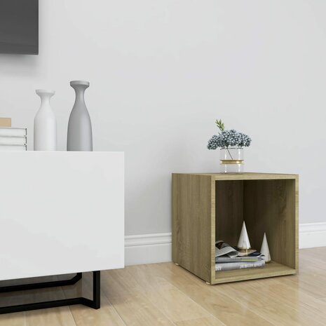 Tv-meubel 37x35x37 cm bewerkt hout sonoma eikenkleurig 7