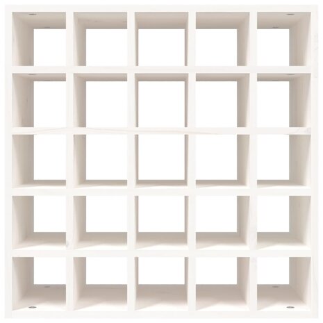 Wijnkast 56x25x56 cm massief grenenhout wit 5