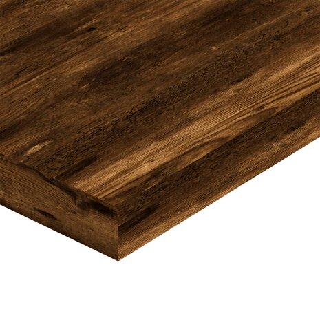 Wandschappen 4 st 60x10x1,5 cm bewerkt hout gerookt eikenkleur 7