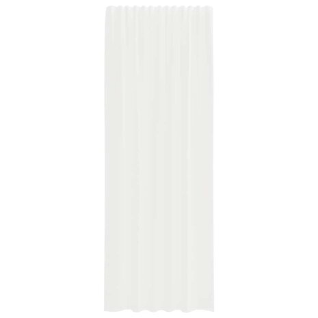 Gordijnen voile met roedezakken 2 st wit 4