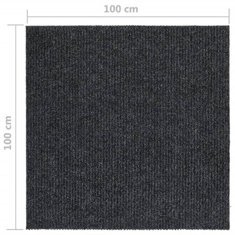 Droogloopmat 100x100 cm antracietkleurig 6