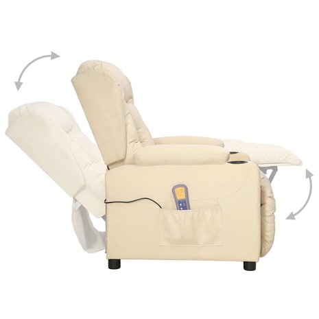 Sta-op-massagestoel stof crèmekleurig 5