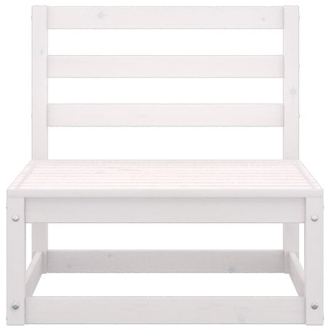 2-delige Loungeset massief grenenhout wit 3