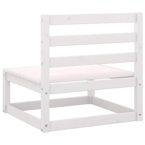 2-delige Loungeset massief grenenhout wit 5