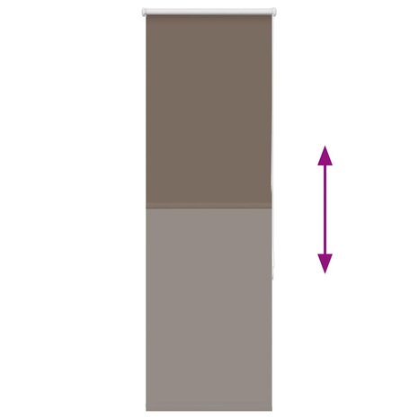 Rolgordijn verduisterend koffie 60x175 cm stofbreedte 55,7 cm 5