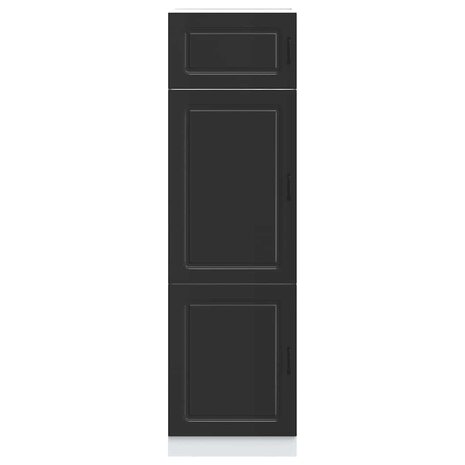 Keukenkast Kalmar bewerkt hout zwart 3