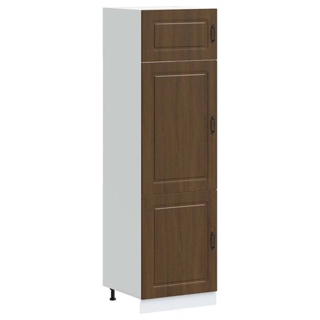 Keukenkast Kalmar bewerkt hout bruin eikenkleur 2