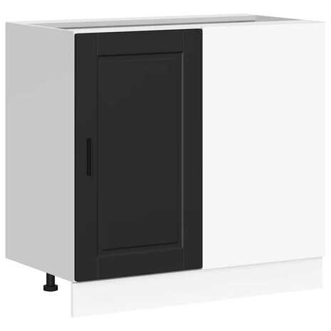 Keuken onderkast Porto bewerkt hout zwart 2