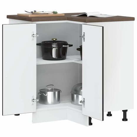 Keuken hoekonderkast Lucca bewerkt hout zwart 4