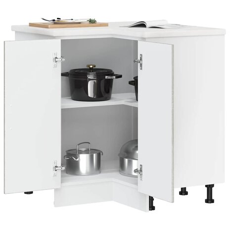 Keuken hoekonderkast Lucca bewerkt hout grijs sonoma eiken 4