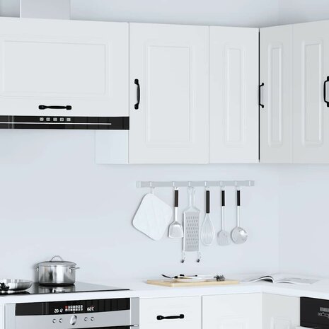 Keukenwandkast Kalmar bewerkt hout wit 4