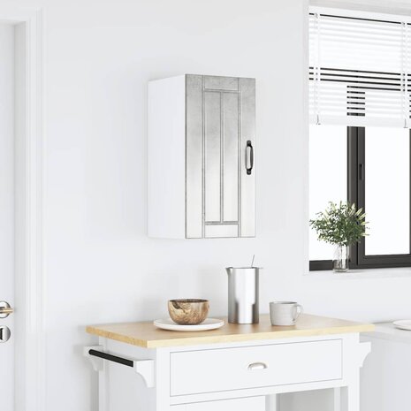 Keukenwandkast Lucca bewerkt hout betongrijs 2