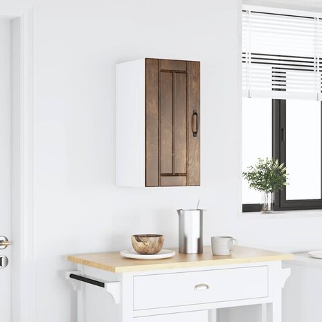 Keukenwandkast Lucca bewerkt hout gerookt eikenkleurig 2