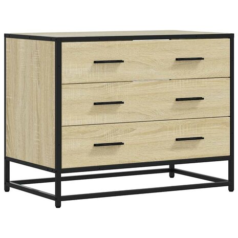 Ladekast 70x41x56 cm bewerkt hout sonoma eikenkleurig 2