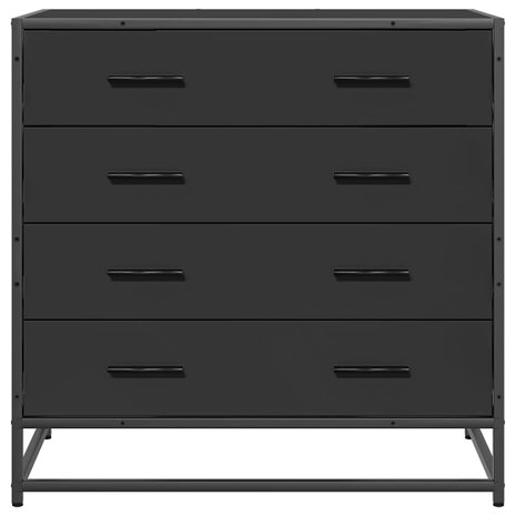 Ladekast 70x41x70 cm bewerkt hout zwart 4