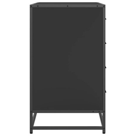 Ladekast 70x41x70 cm bewerkt hout zwart 6