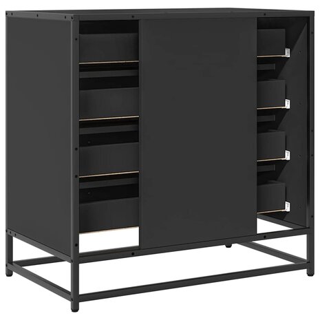 Ladekast 70x41x70 cm bewerkt hout zwart 7