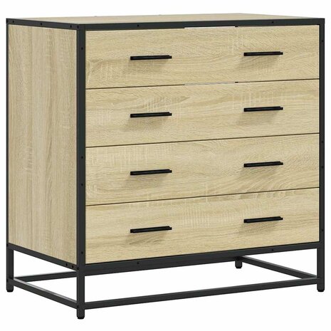 Ladekast 70x41x70 cm bewerkt hout sonoma eikenkleurig 2