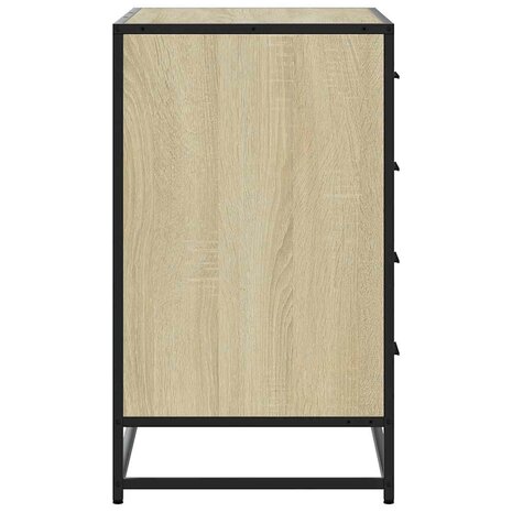 Ladekast 70x41x70 cm bewerkt hout sonoma eikenkleurig 6