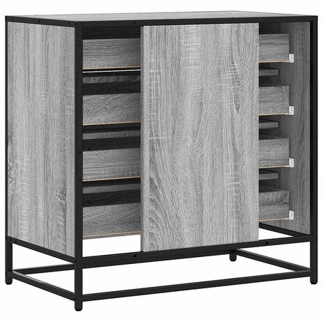 Ladekast 70x41x70 cm bewerkt hout grijs sonoma eikenkleurig 7