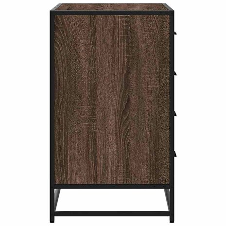 Ladekast 70x41x70 cm bewerkt hout bruin eikenkleur 6