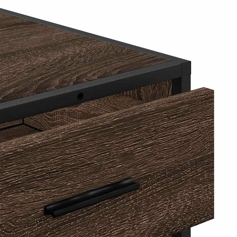 Ladekast 70x41x70 cm bewerkt hout bruin eikenkleur 8