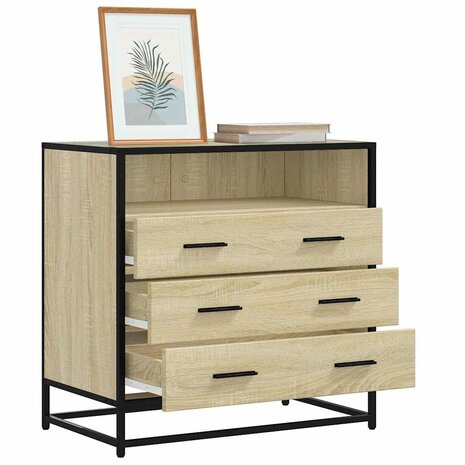 Ladekast 70x41x70 cm bewerkt hout sonoma eikenkleurig 1
